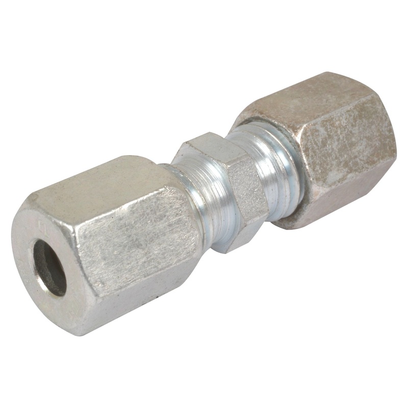 Hydraulic Metal Pipe Straight Coupling G.V. 12S | Sparex Part No.S.34048