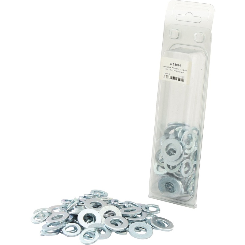 Metric Flat Washers, ID: 12mm (DIN or Standard No. DIN 125A) 60 pcs. Agripak | Sparex Part No.S.28994