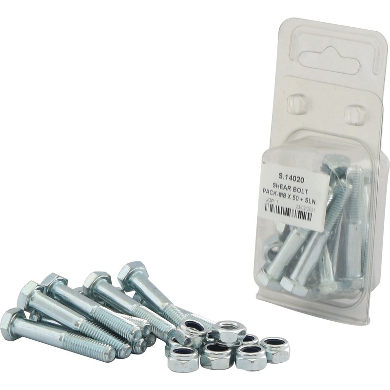 Shear Bolt, M8x50mm (10 pcs. Agripak) | Sparex Part No.S.14020