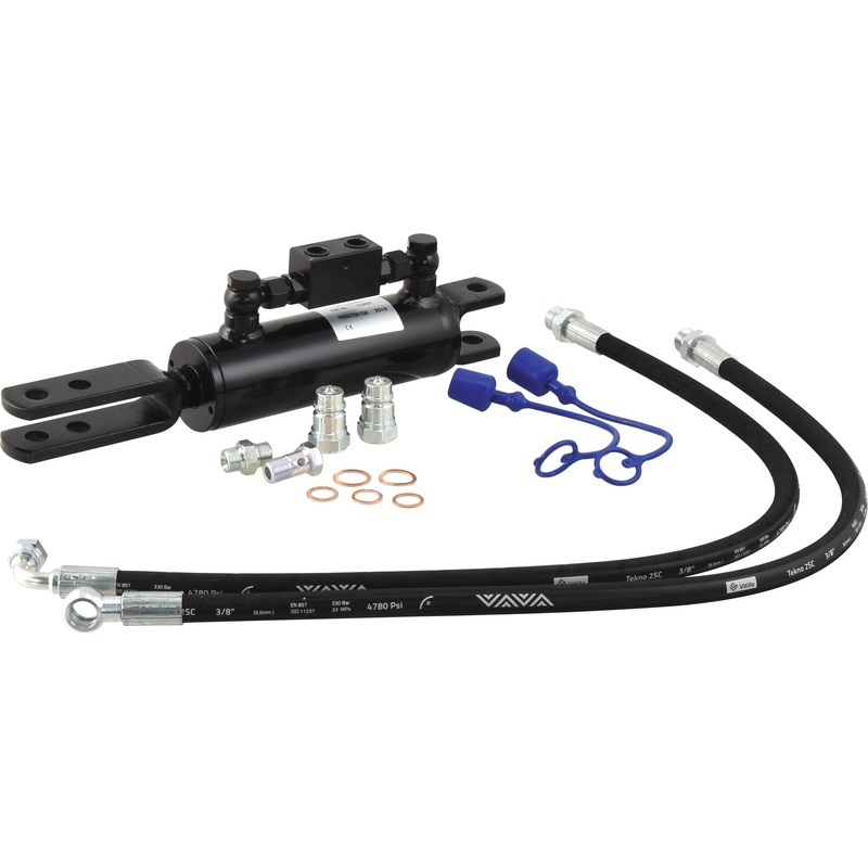 Hydraulic Levelling Box (Supplied with: Hoses) - Fork Hole  16mm - Fork Hole  16mm - Min. Length: 390mm, Cylinder Bore: 63mm. | Sparex Part No.S.113937