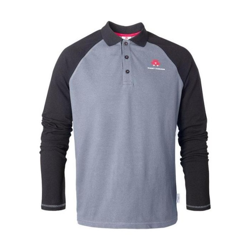 Massey Ferguson Long-Sleeve Raglan Polo Shirt  Durable Workwear | X993311905
