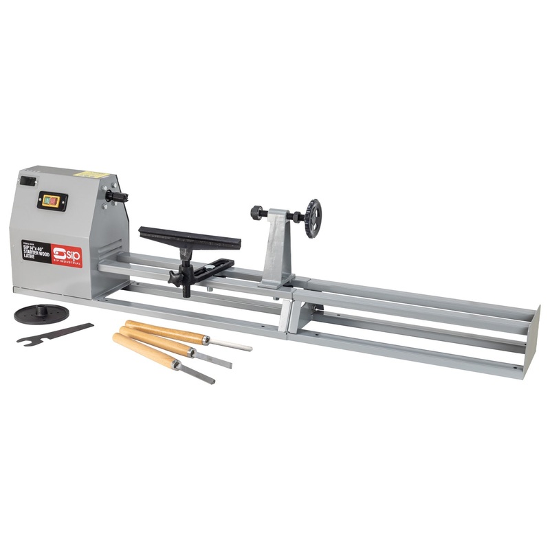 SIP 14" x 40" Starter Wood Lathe with 3pc Chisel Kit | IP-01458