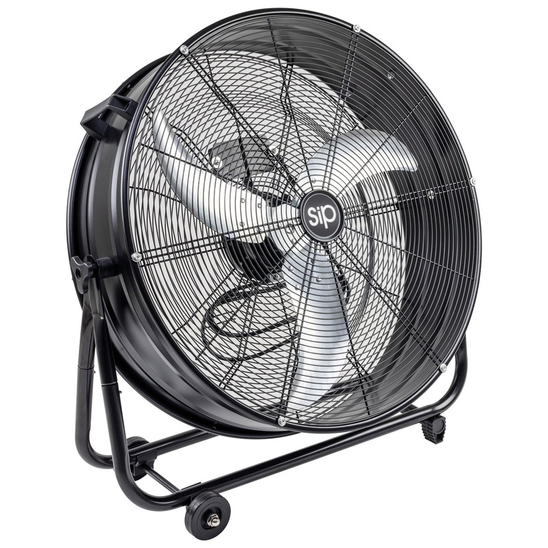 SIP 24" Heavy-Duty Drum Fan | 360 Airflow | Wheel-Mounted | IP-05637