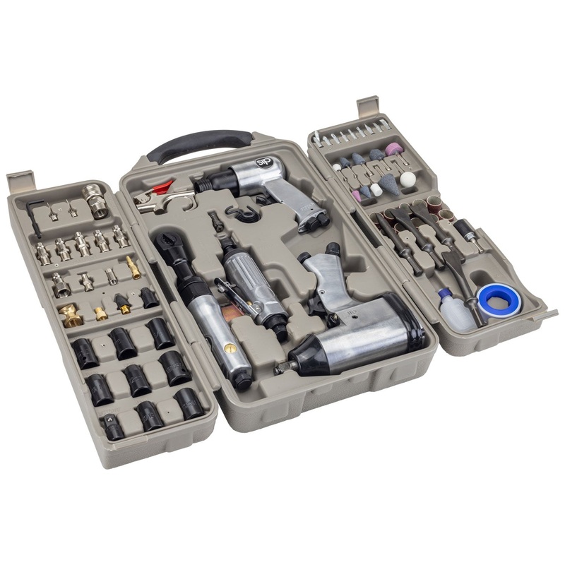 SIP 73pc Air Tool Kit  Impact Wrench, Ratchet, Grinder, Hammer | SIP-07197