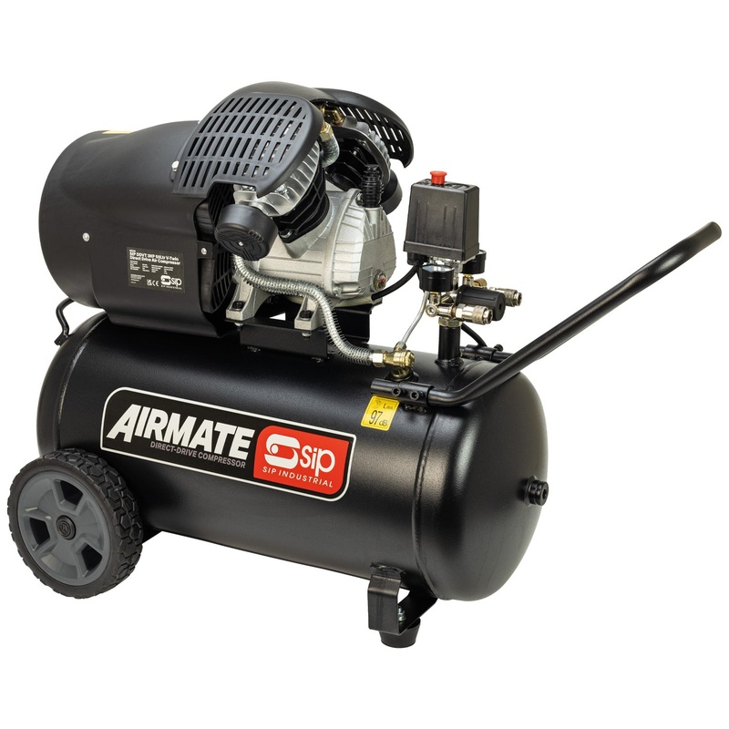 SIP DDVT 3hp 50L V-Twin Direct Drive Compressor | IP-05325