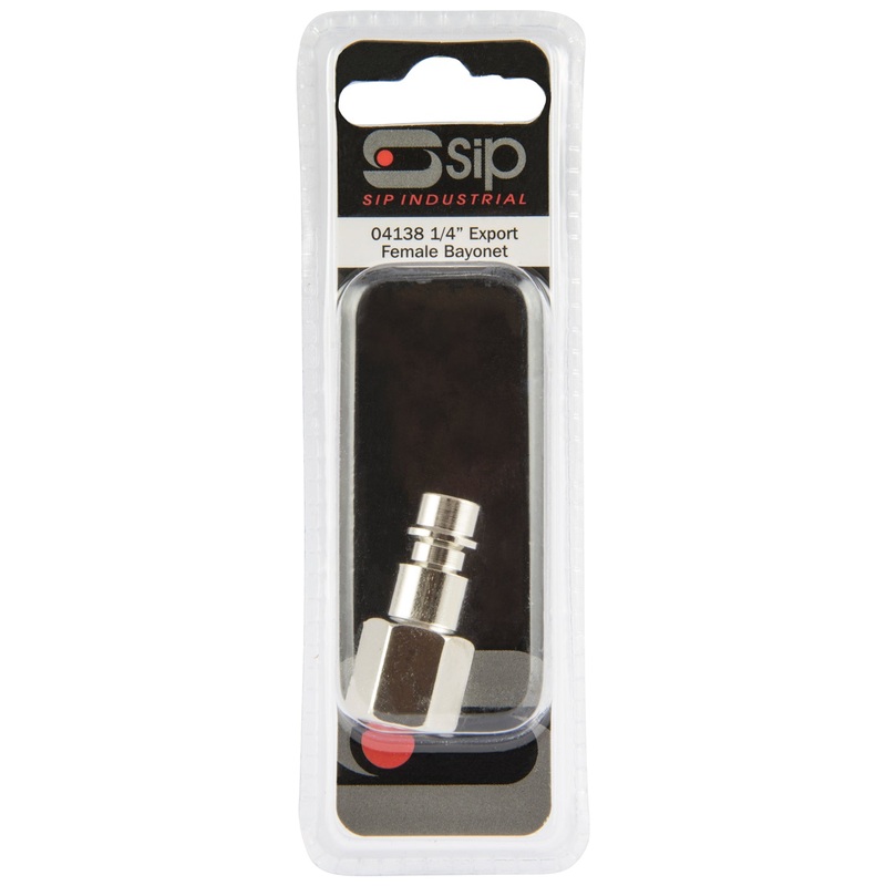SIP 1/4" Female Bayonet Zinc 1000L/min Air Coupler Fitting SIP-04138