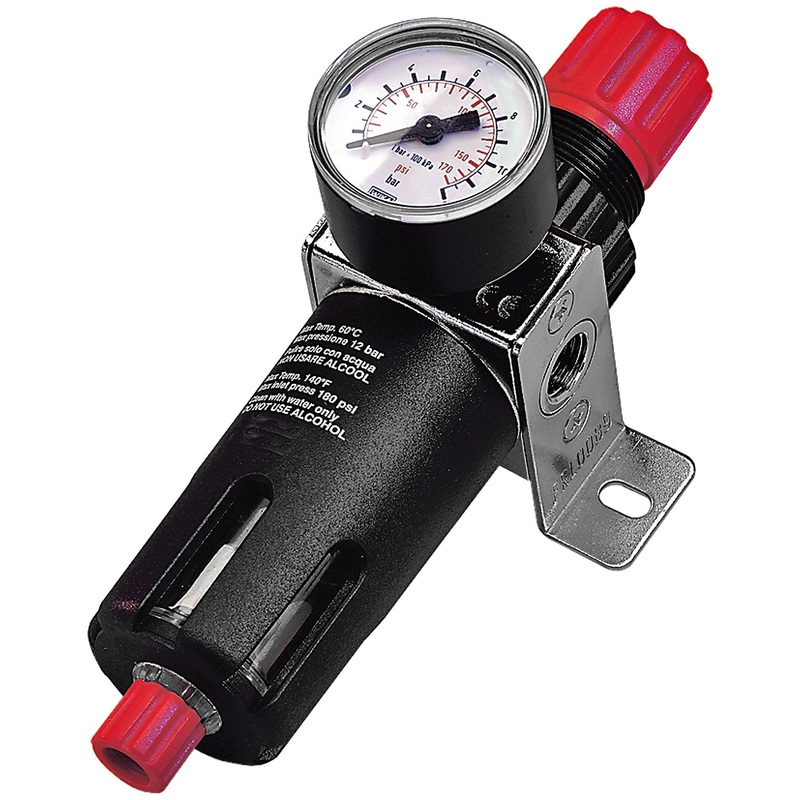 SIP 1/4" Filter Regulator with Gauge  Compact Air Control | SIP-07526