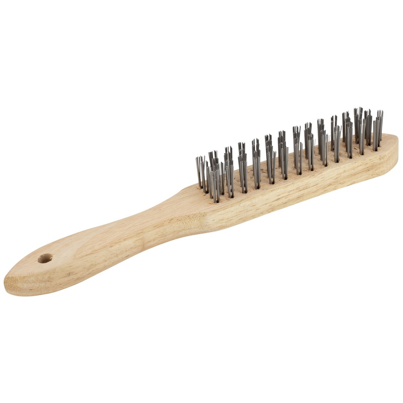 SIP 4-Row Wire Brush Mild Steel Heavy-Duty Cleaner Tool SIP-04174
