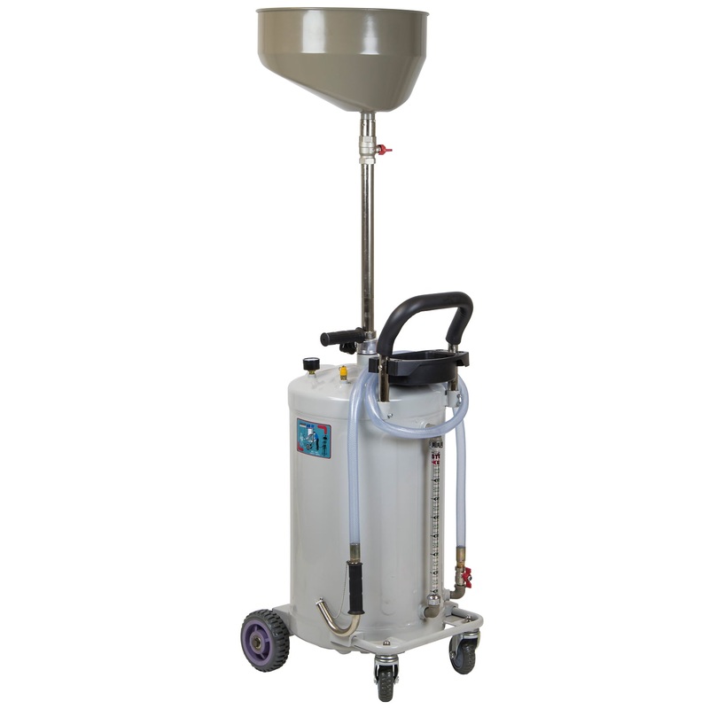 SIP 80ltr Gravity Oil Drainer Adjustable with Tray & Wheels SIP-03700