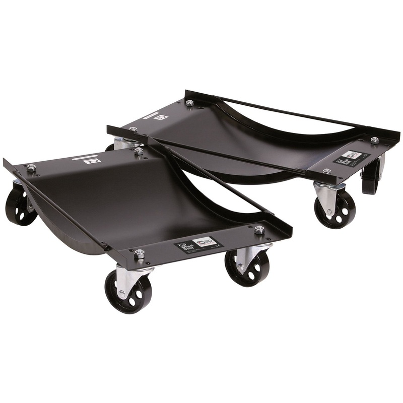 SIP Car Wheel Dollies Pair 450kg Each Heavy-Duty Castor Set SIP-03833