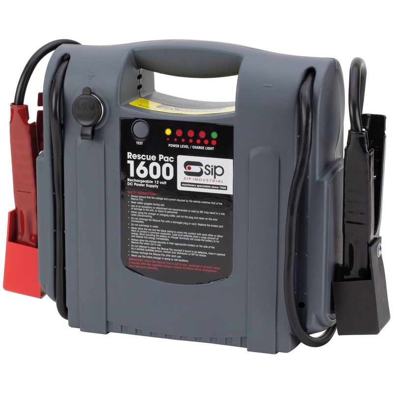 SIP Rescue Pac 1600 Jump Starter 12v 1600A Compact Booster SIP-03936