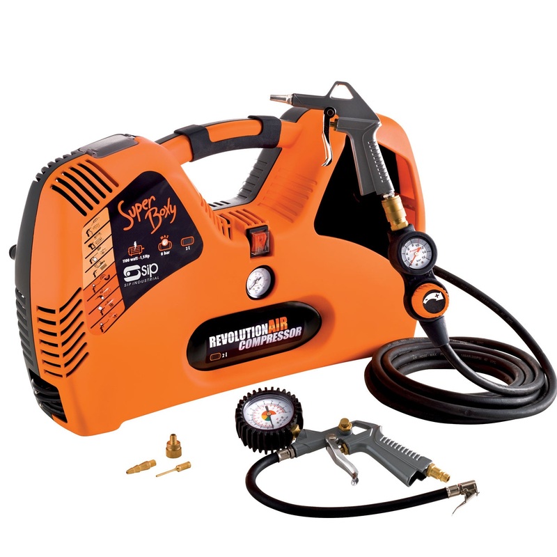 SIP Super Boxy Portable Air Compressor + 6pc Kit  SIP-05291