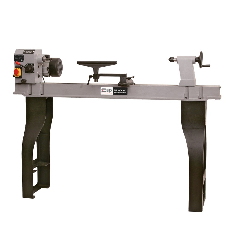 SIP 14"x43" Wood Lathe with Variable Speed & Cast Iron Bed - 01940