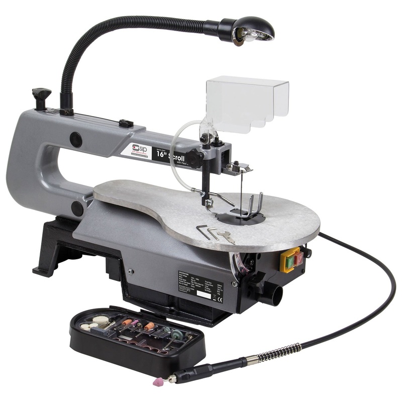SIP 16" Flexi-Drive Scroll Saw with 64pc Kit & Tilting Table - 01947