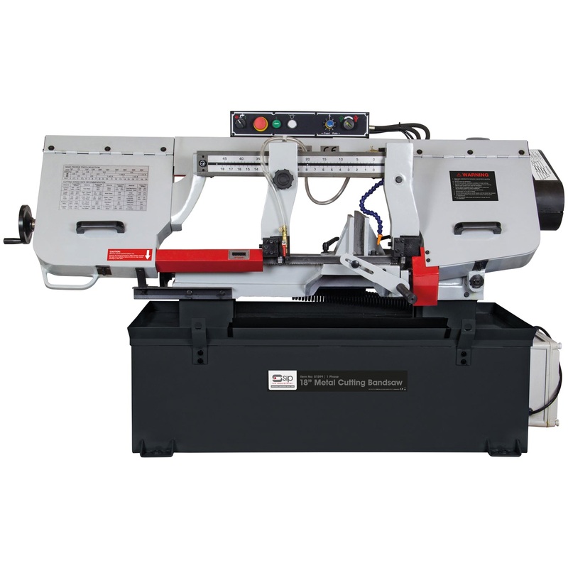 SIP 18" 230v Metal Bandsaw with 4-Speed Gearbox & Vice - 01599