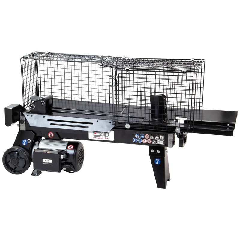SIP 5 TON Electric Log Splitter with Safety Cage & Auto Return  01976