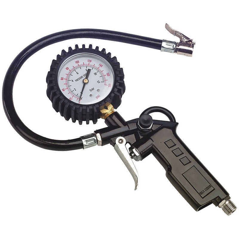 SIP Tyre Inflator with Gauge & Flexible Hose  02142