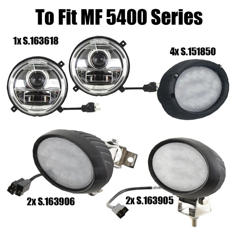 Massey Ferguson 5400 Series LED Light Kit Complete  9-Light Upgrade