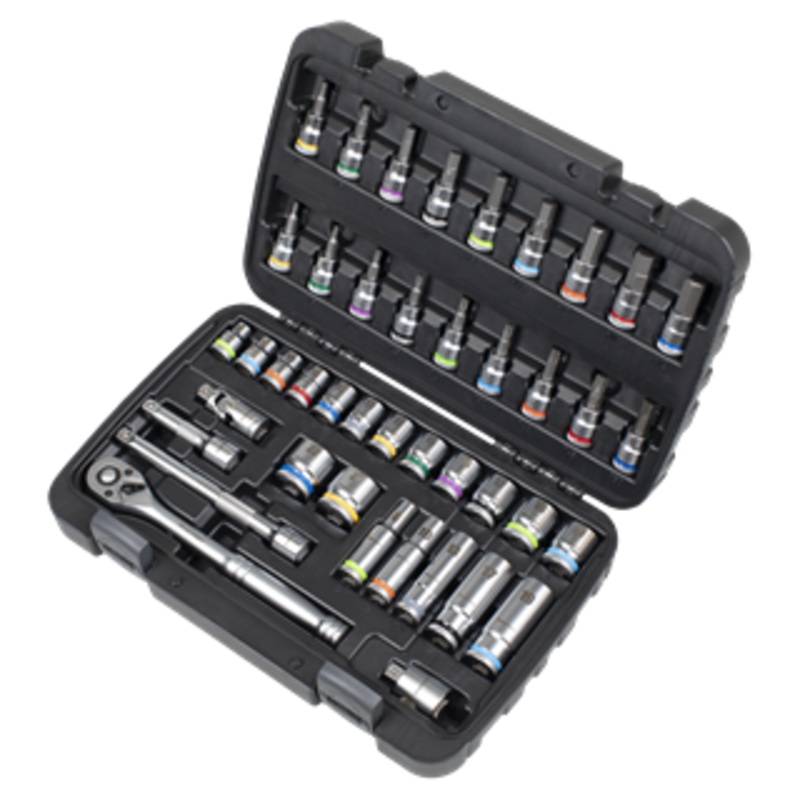 Sealey | Socket & Socket Bit Set 3/8"Sq Drive 42pc - AK7915