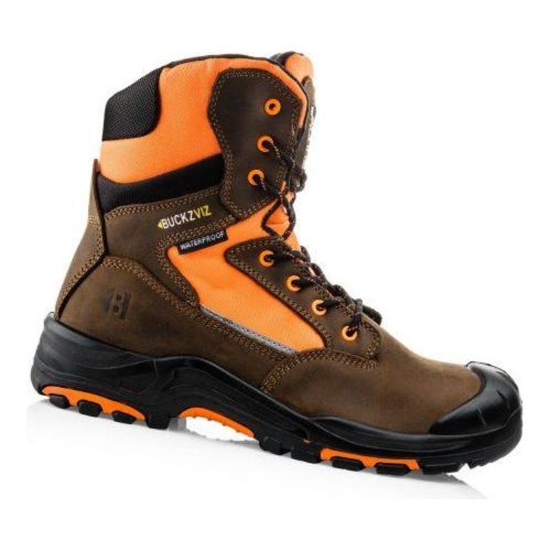 *SPECIAL PRICE* - Buckler Hi Viz Zip Safety Boot BVIZOR/BR  Waterproof, UK 7