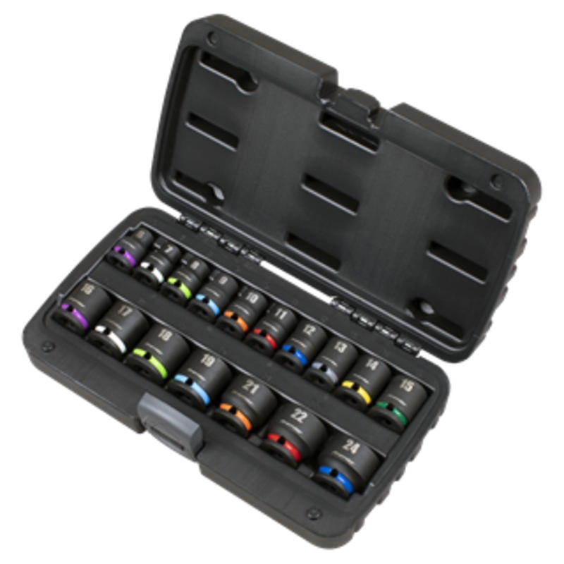 Sealey | Impact Socket Set 3/8"Sq Drive 17pc - AK68218