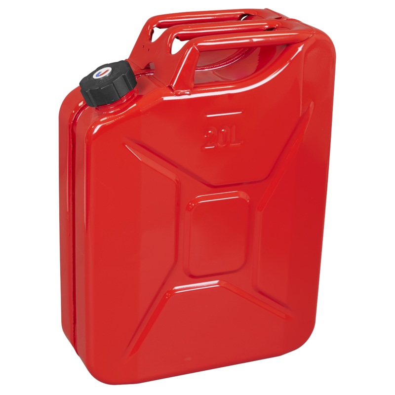 Sealey | Screw Cap Metal Jerry Can 20L - Red - JC20SCR