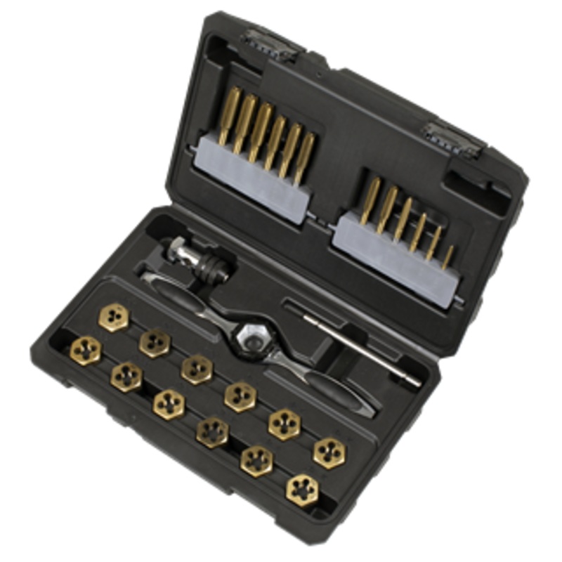Sealey | Titanium Coated Hexagonal Tap & Die Set 26pc - AK3026