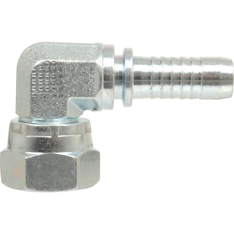 *STOCK CLEARANCE* - Dicsa BSP 60 Hose Insert 1/4'' x 1/4'' Female Thread 90 Compact Swivel | Sparex Part No.S.56116