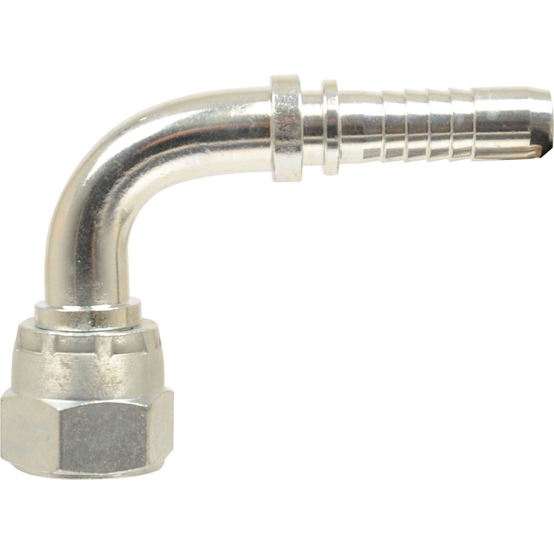 *STOCK CLEARANCE* - Dicsa JIC 37 Hose Insert 1/4'' x 7/16'' Female Thread 90 Swept Swivel | Sparex Part No.S.53128