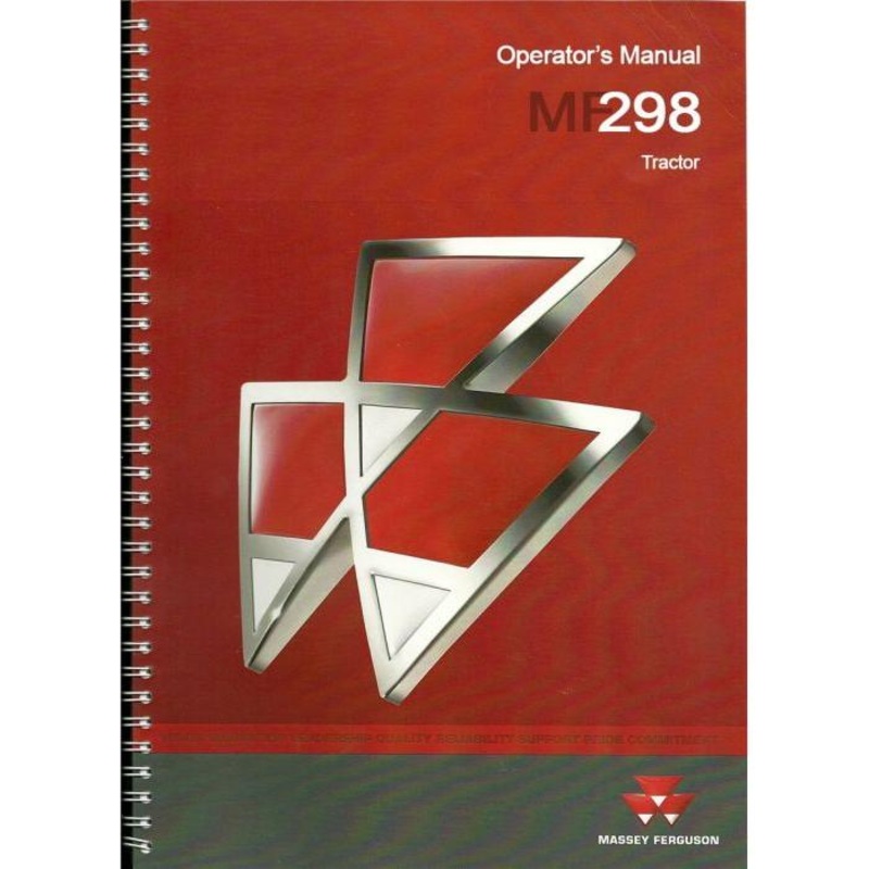 *SPECIAL PRICE* - Massey Ferguson - 298 Operators Manual - 1856521M3