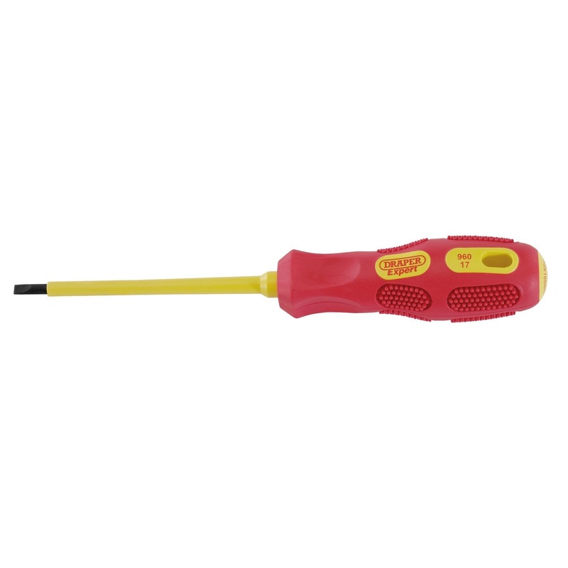 Draper Vde Approved Fully Insulated Plain Slot Screwdriver, 4.0 X 100mm - 960