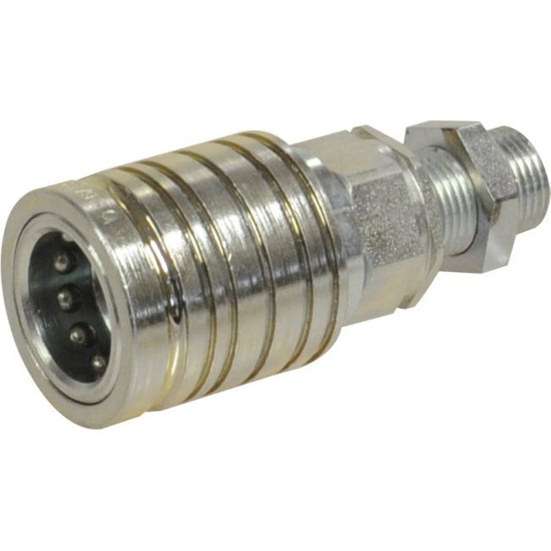 *SPECIAL PRICE* - Sparex Quick Release Hydraulic Coupling Female 1/2'' Body x M18 x 1.50 Metric Male Bulkhead | Sparex Part No.S.30214