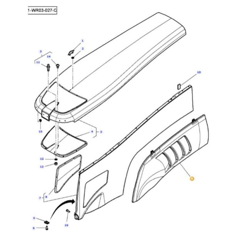 *SPECIAL PRICE* - Massey Ferguson - Right Hand Side Panel - 4285910M3