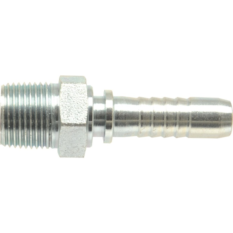 Dicsa BSPT Hose Insert 1/4'' x 1/4'' Male Thread Straight | Sparex Part No.S.116672