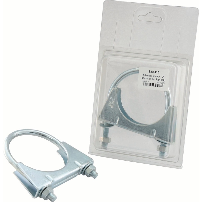 Silencer Clamp - : 66mm, (1 pc. Agripak) | Sparex Part No.S.54413