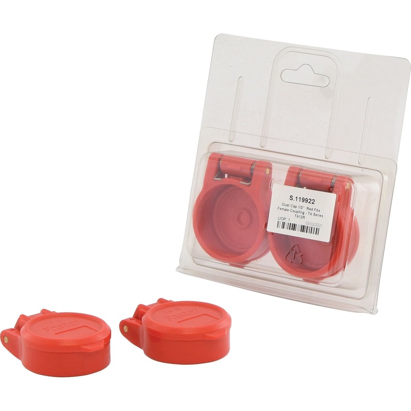 *SPECIAL PRICE* - Faster Dust Cap 1/2'' Red Fits Female Coupling - TA Series TA12R (2pcs. Agripak) - S.119922