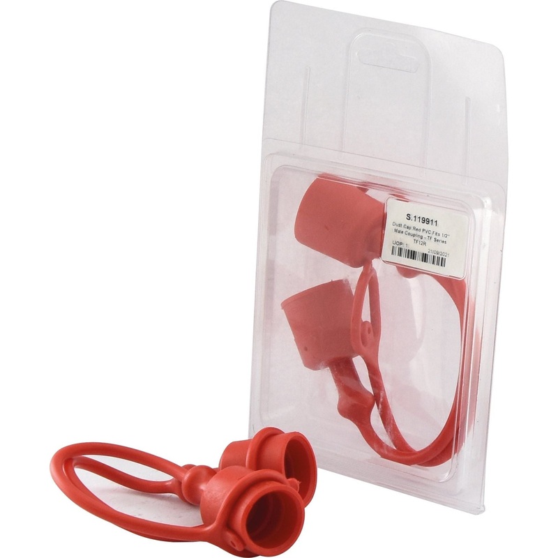 *SPECIAL PRICE* - Faster Dust Cap Red PVC Fits 1/2'' Male Coupling - TF Series TF12R (Agripak 2pcs.) - S.119911