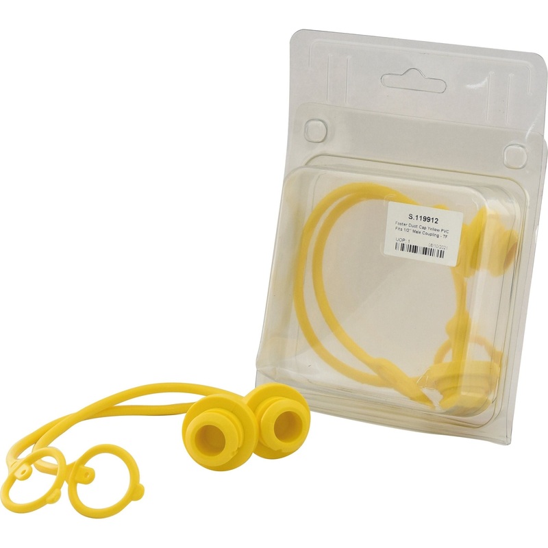 *SPECIAL PRICE* - Faster Dust Cap Yellow PVC Fits 1/2'' Male Coupling - TF Series TF12G (Agripak 2pcs.) - S.119912