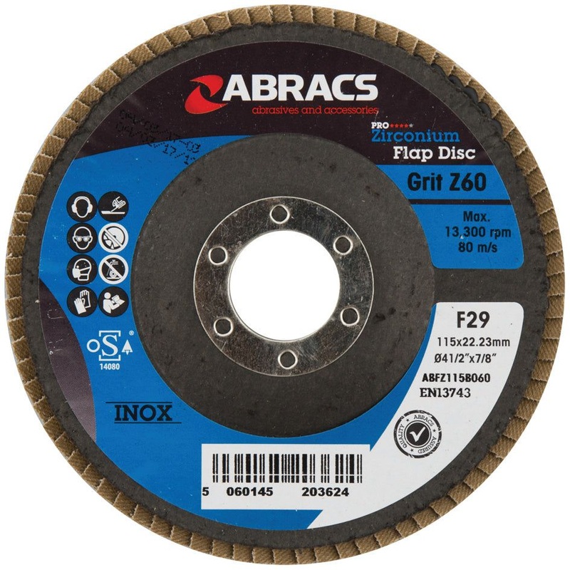 *SPECIAL PRICE* - Flap Disc 115 x 10 x 22mm - 60 Grit - S.50139