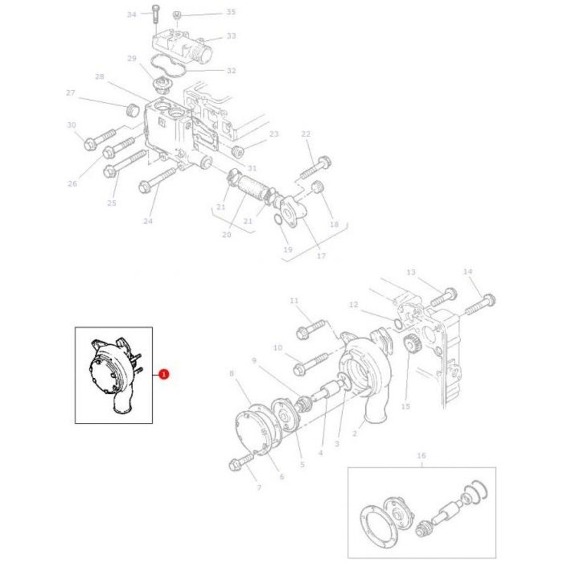 Massey Ferguson - Water Pump - 4223109M91